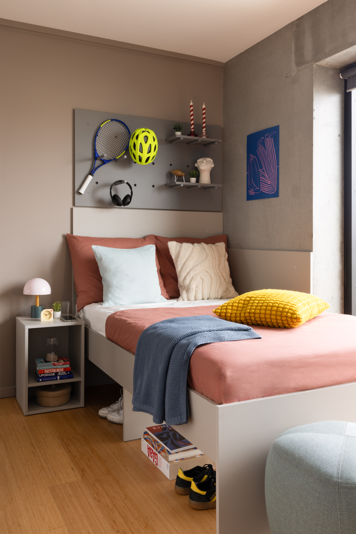 Modern Medium 1 Bed Apartment bedroom in Basestack Living student accommodation and apartments to rent in Copenhagen