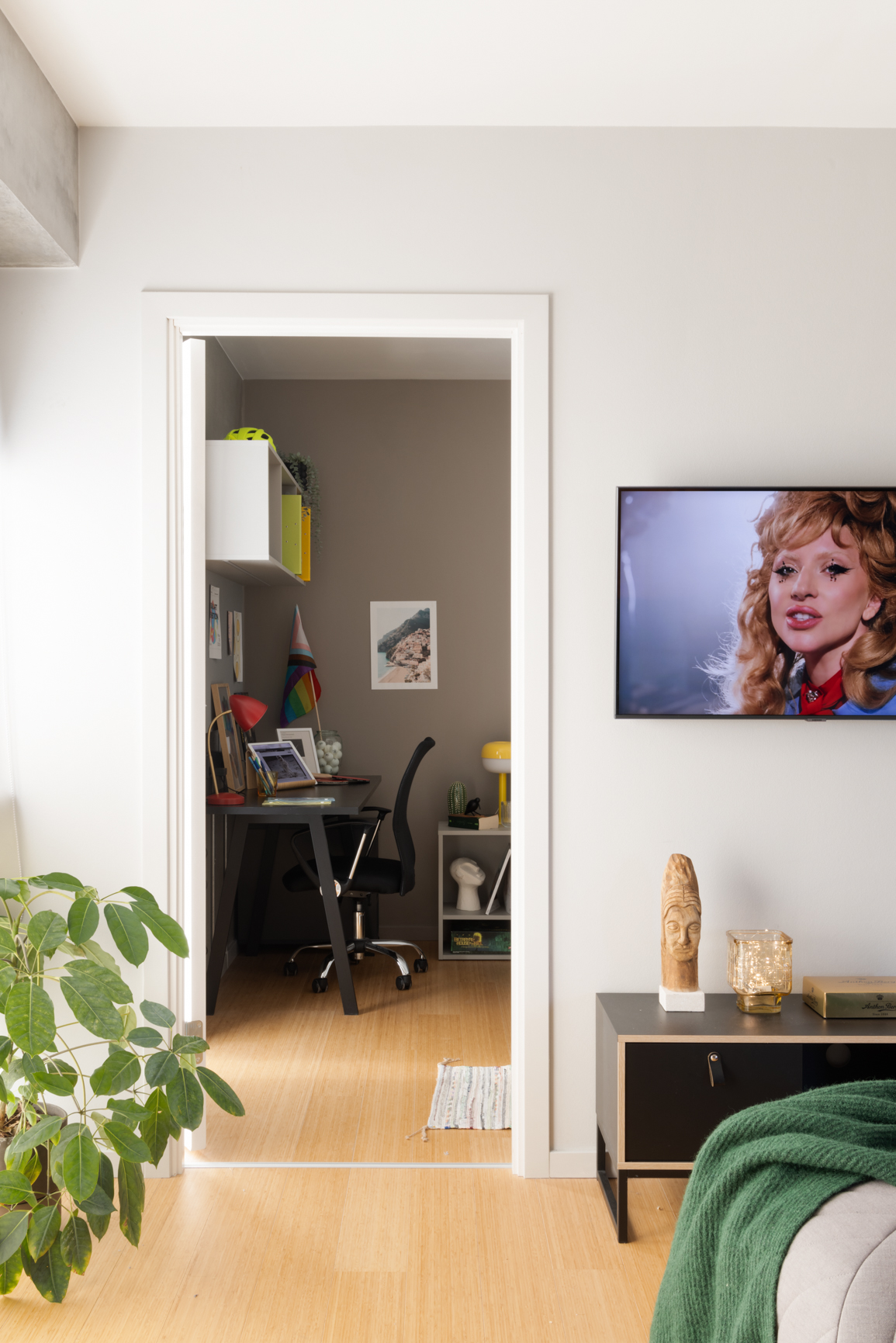 Living area and smart Tv n Basestack Living student accommodation and apartments to rent in Copenhagen