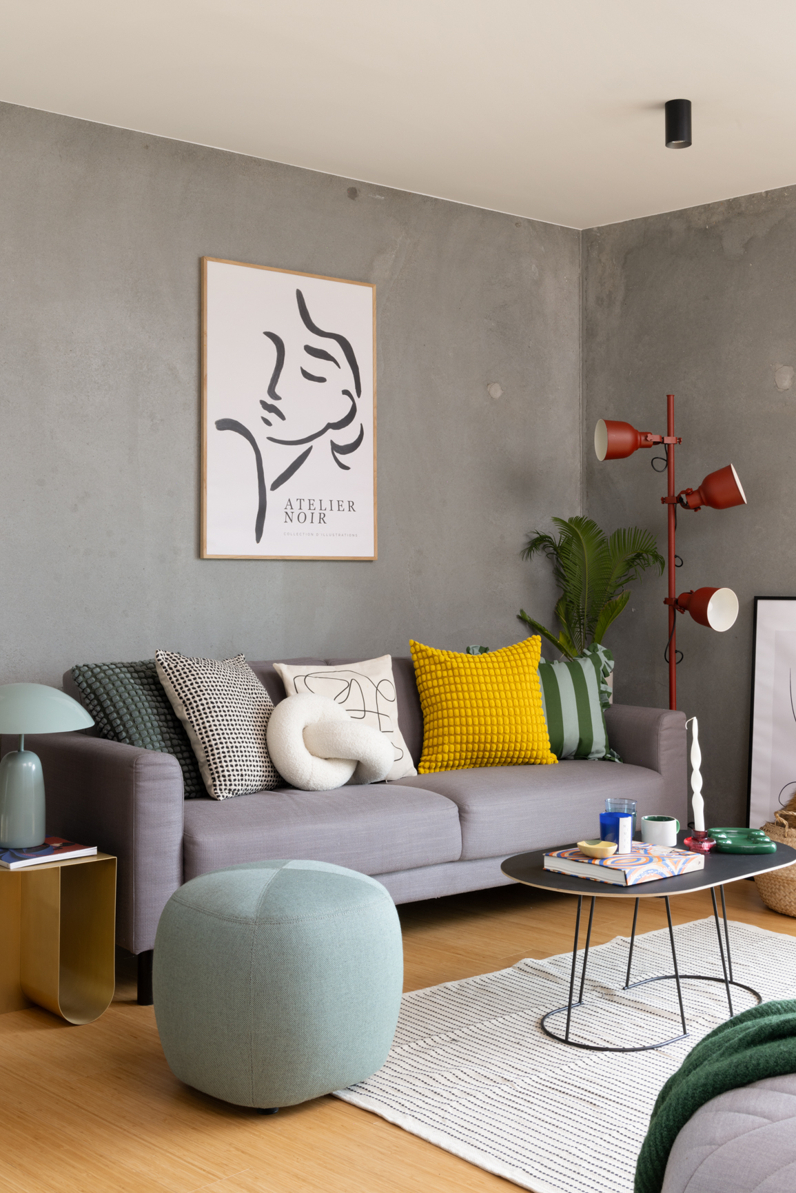 The Giant Apartment living room at Basestack Living student accommodation and apartments to rent in Copenhagen