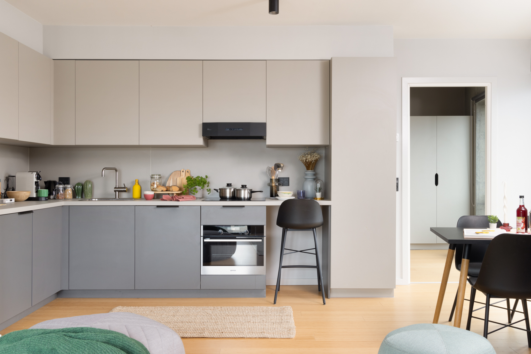The Giant Apartment kitchen in Basestack Living student accommodation and apartments to rent in Copenhagen