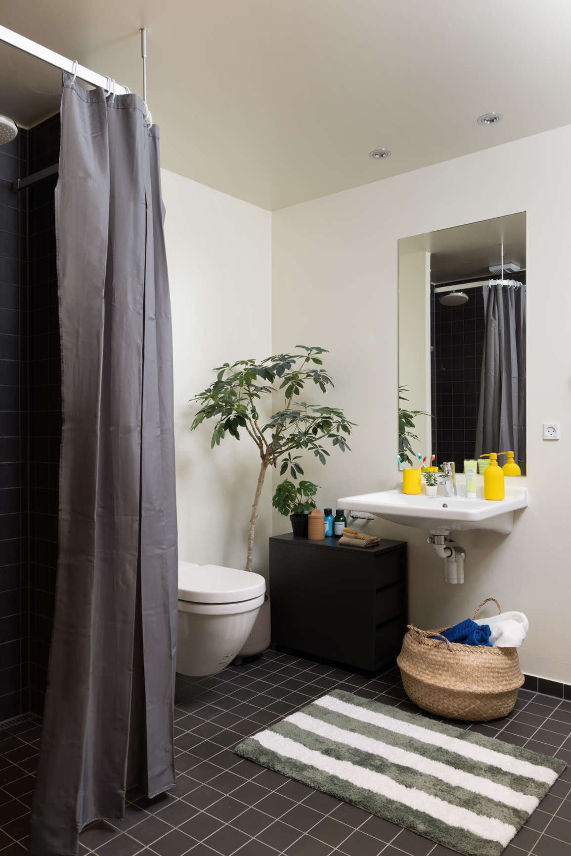 Large accessible bathroom in studio in Basestack Living student accommodation and apartments to rent in Copenhagen