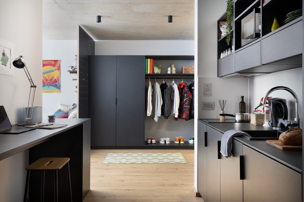 Compact yet functional kitchen in Vienna Erdberg student accommodation