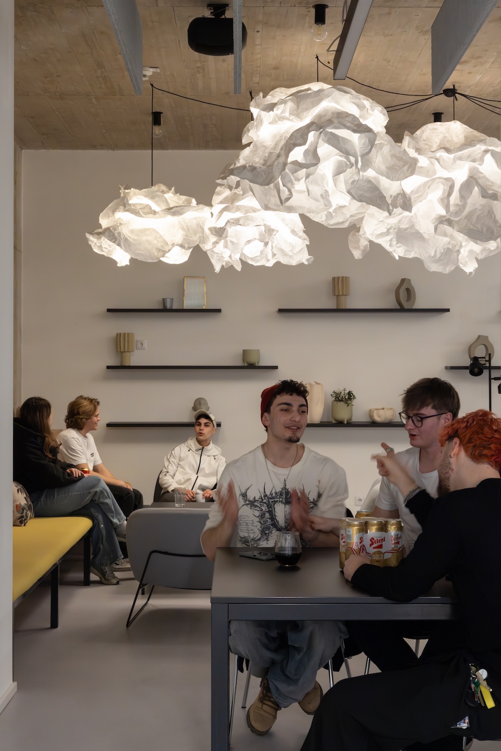 Residents gathering at the game room in Vienna Erdberg student accommodation